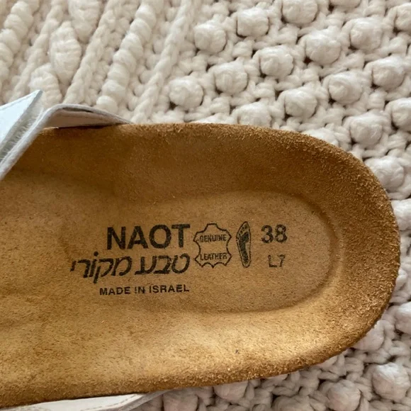 Naot White and Silver Strappy Sandals - Picture 5 of 9